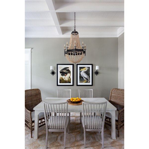 Wood Beaded Chandelier